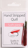 Polish Stripped Peacock Quills soft pink