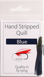 Polish Stripped Peacock Quills blue