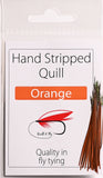 Polish Stripped Peacock Quills orange