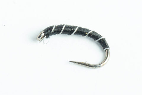 Thread Head Zebra Midge Nymph Fly, 6-Pack - Black or Red – Blue Wing Olive