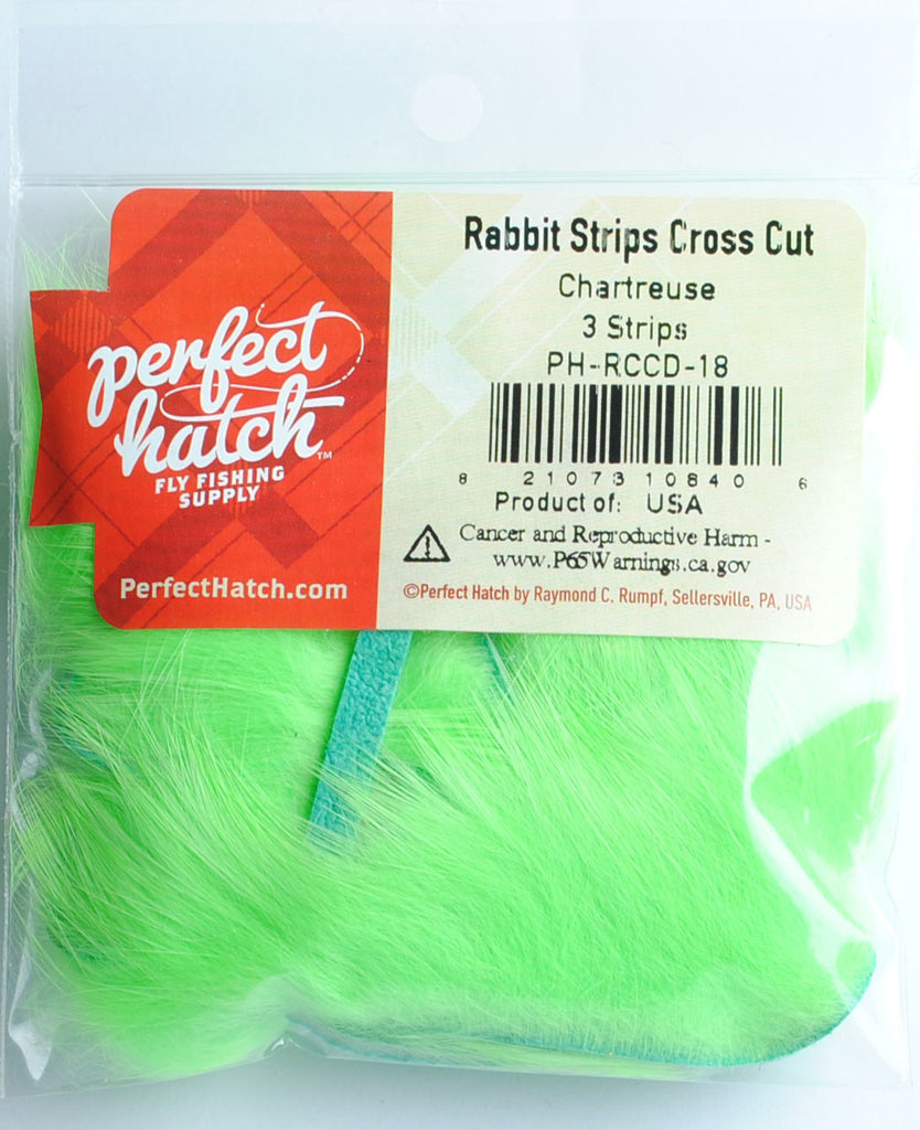 Perfect Hatch Rabbit Strips Cross Cut – Blue Wing Olive